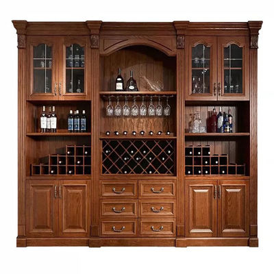 품질  Other Hertz Solid Wood American Classic Style Customized Size Modular Wine Cabinet 공장