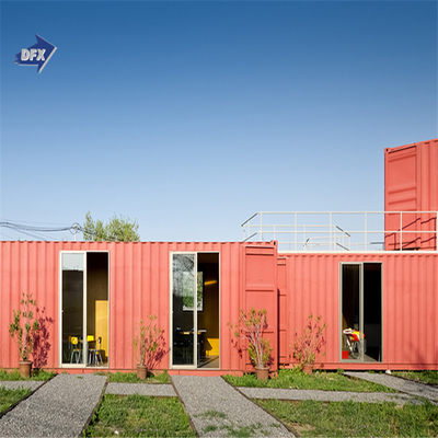 다채로운 조립식으로 만들어진 통나무 오두막집 콘테이너 사무실 작은 집 모듈러 하우스 조립식 주택